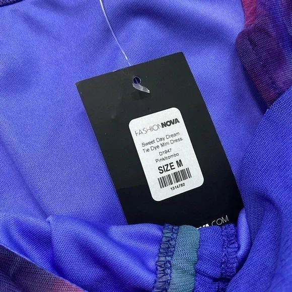 🆕Fashion Nova - Sweet Day Dream Tie Dye Mini Dress - Picture 6 of 10